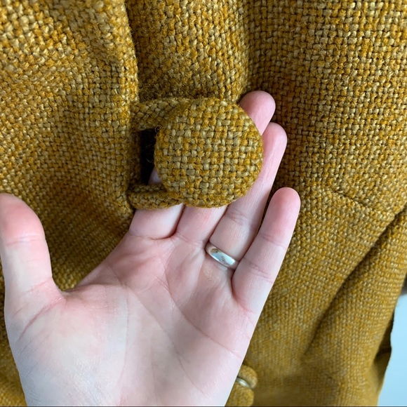 Vintage | Unbranded Women’s Tweed Mustard Jacket - Picture 3 of 10